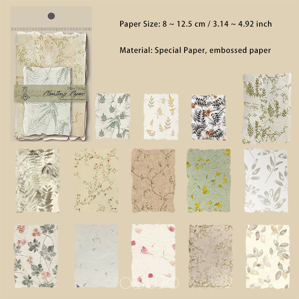 28 Pcs Embossed Paper and Scrapbook Paper BYZQ