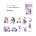 20 Pcs Cute Girl PET Stickers BFSN