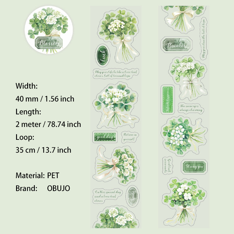 1 Roll Bouquet Flower PET Stickers Tape HYSK