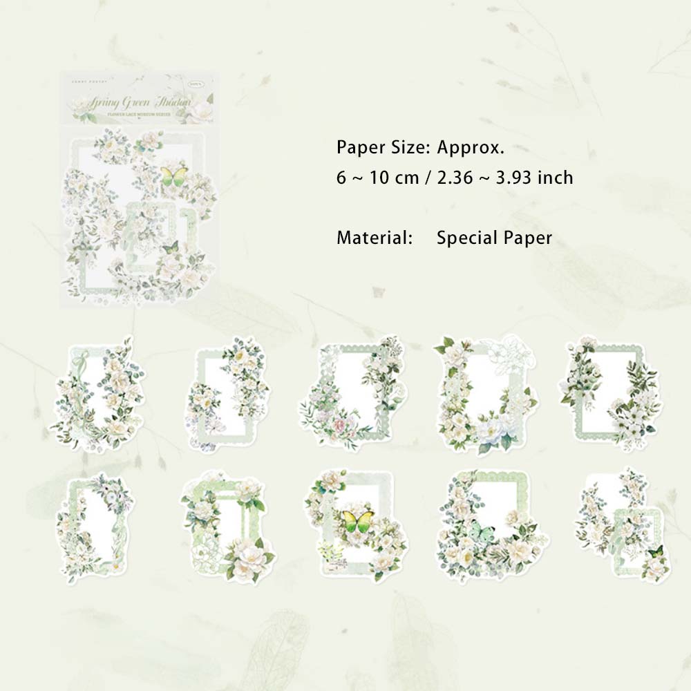 10 Pcs Lace Floral Notepad Paper HYLS