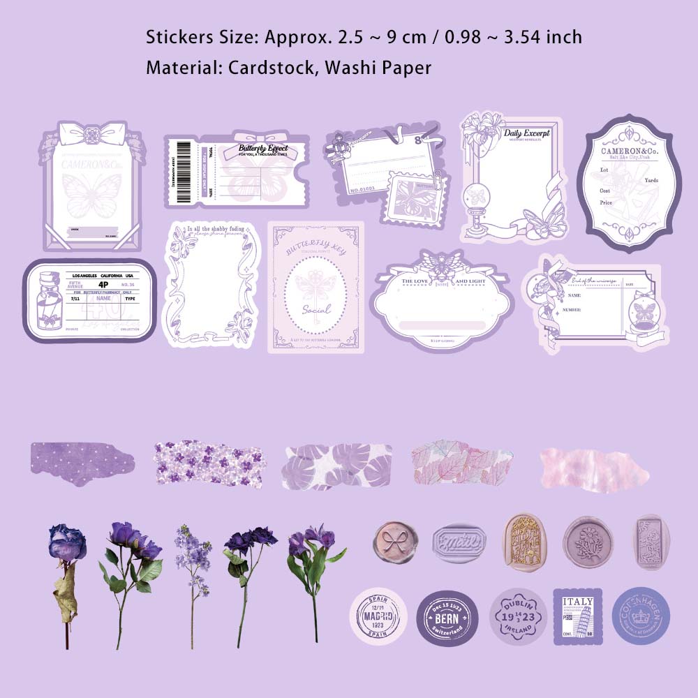 30 Pcs Notepad and Washi Stickers Kit DMFS