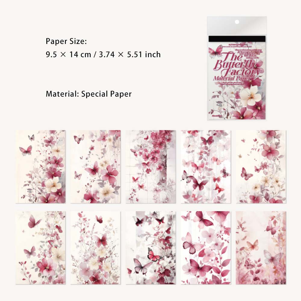 30 Pcs Butterfly Themed Scrapbook Paper HDGC