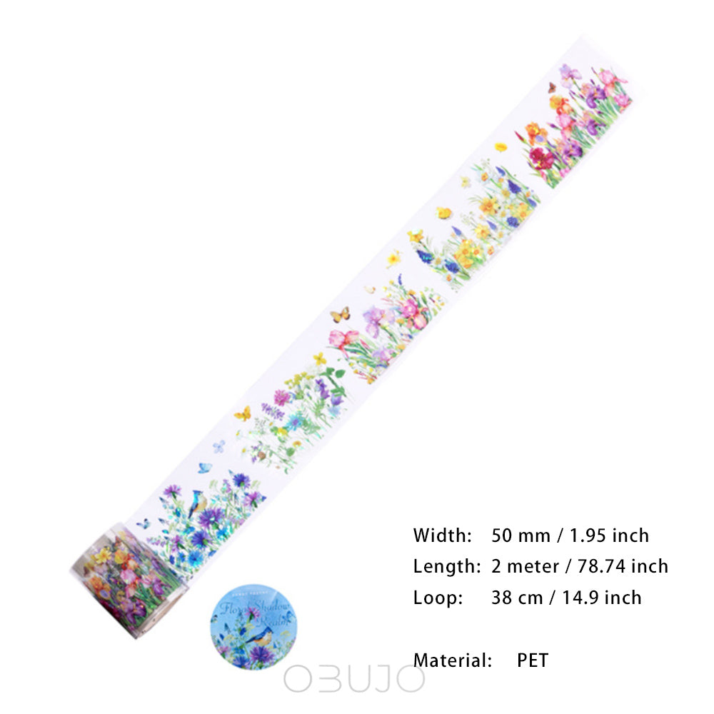 1 Roll Holographic Glitter PET Flower Tape SYHZ