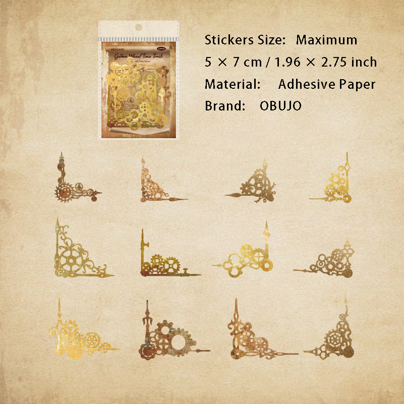 12 Pcs Vintage Corner Stickers XCSG
