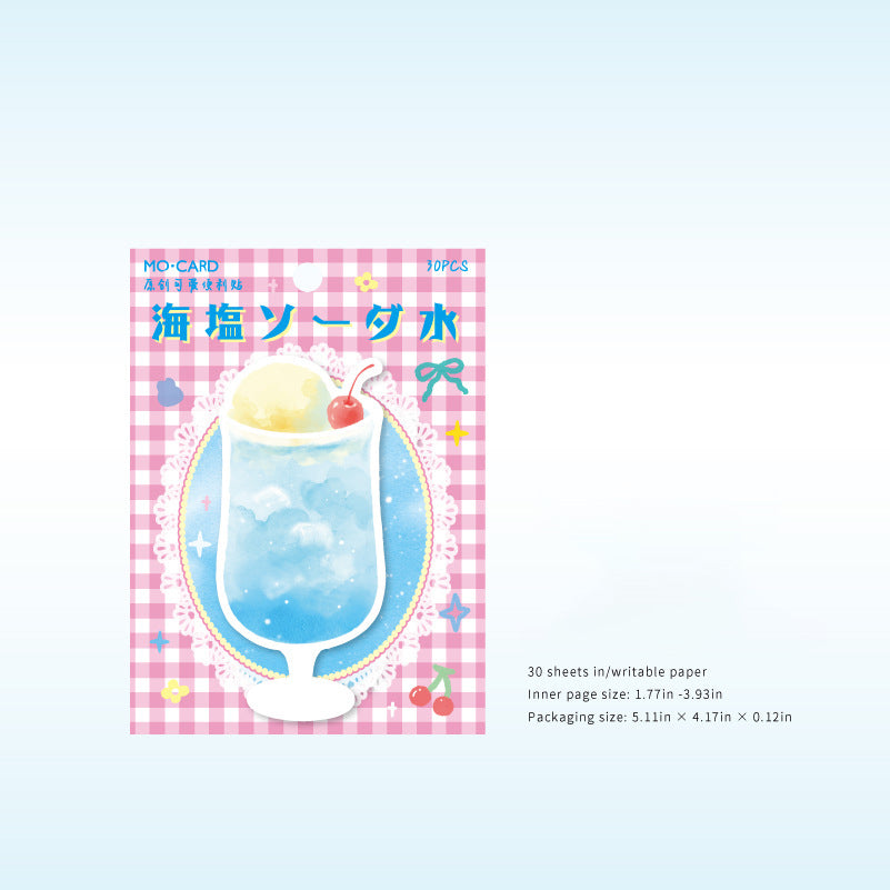 30 Pcs Drink Theme Sticky Note WHQCW