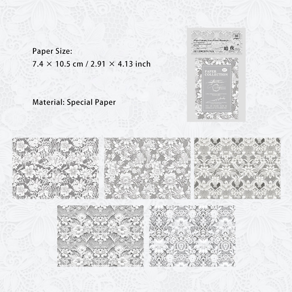 15 Sheets Floral Scrapbook Notebook Paper ZSSC