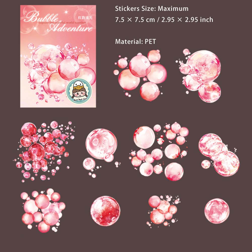 10 Pcs Bubble PET Stickers PPTXJ