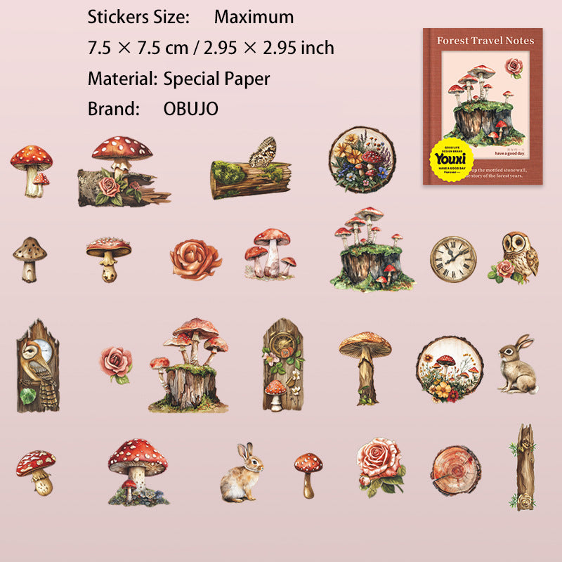 25 Pcs Vintage Garden Forest Stickers SLYJ
