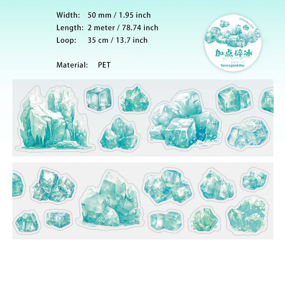 1 Roll Ice Cube PET Stickers Tape JDSB