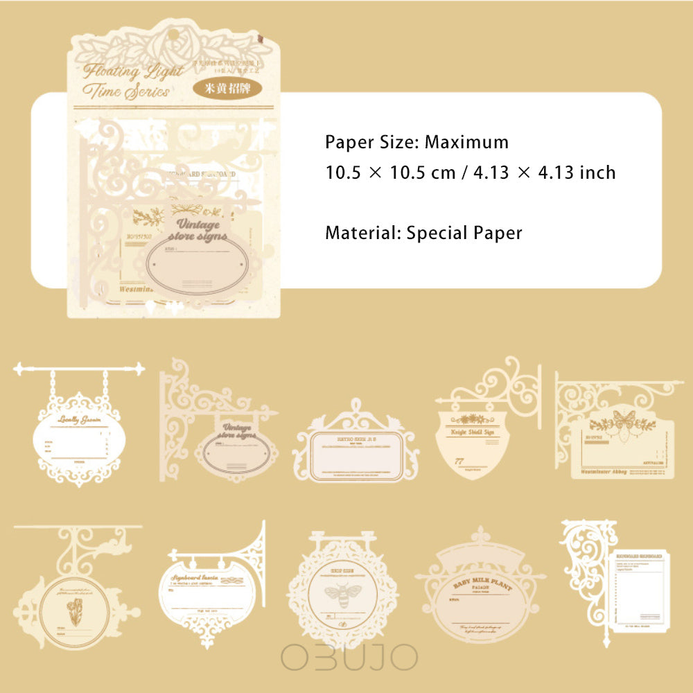 10 Sheets Cutout Scrapbook Paper FGXQ