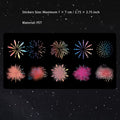 20 Pcs Glitter PET Firework Stickers YHZY