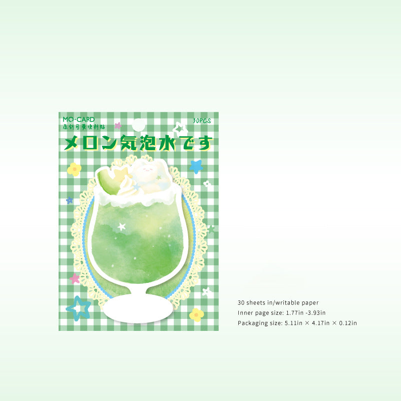 30 Pcs Drink Theme Sticky Note WHQCW