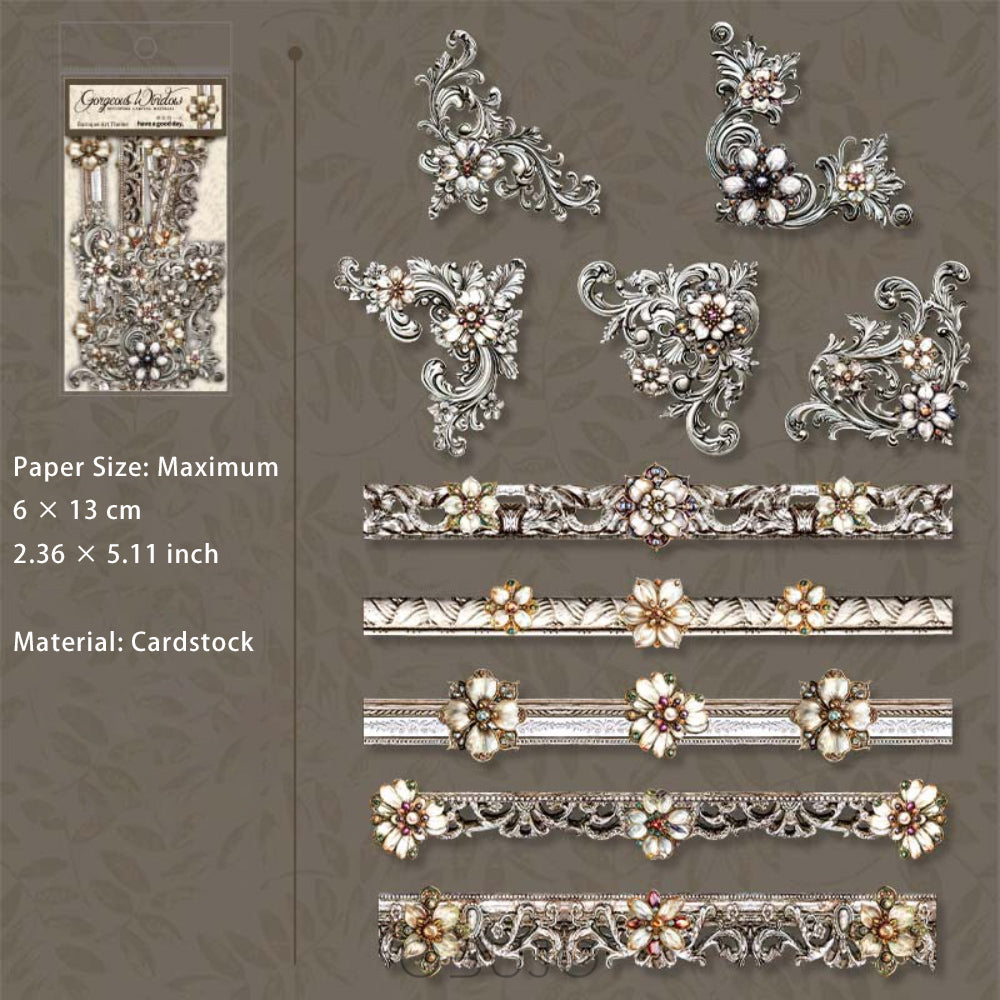 20 Pcs Vintage Corner and Edge Stickers LLQC