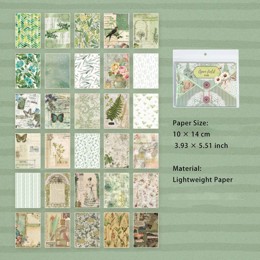 60 Sheets Vintage Scrapbook Paper WSSJ