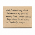 Farewell to Cambridge wooden rubber stamp on pure white background