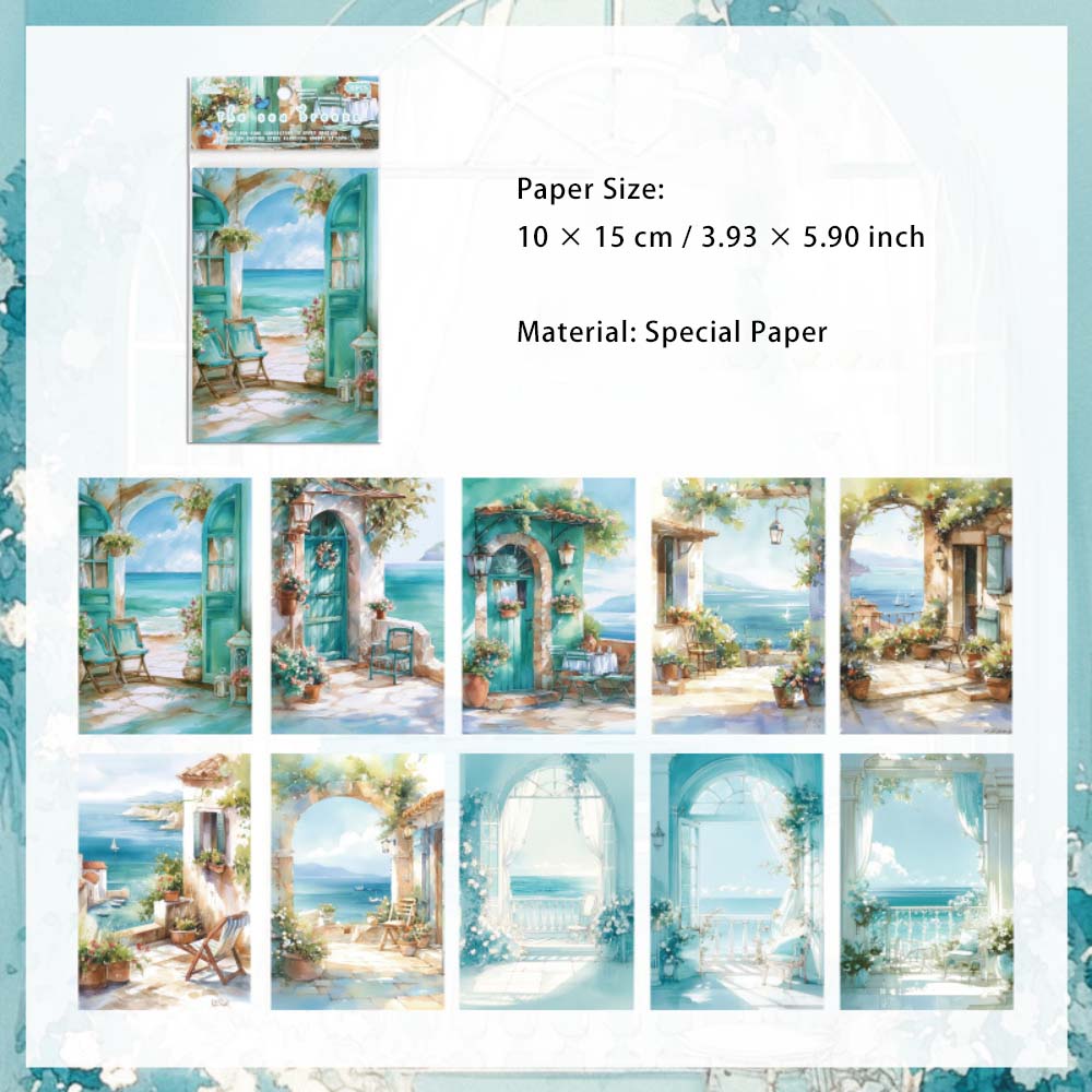 30 Sheets Fantasy Windows Door Scrapbook Paper CXYX