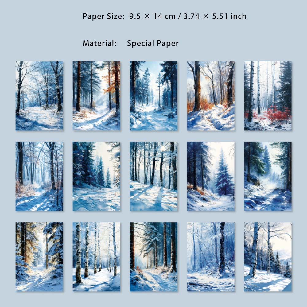 30 Sheets Winter Snow Landscape Scrapbook Paepr DRXS