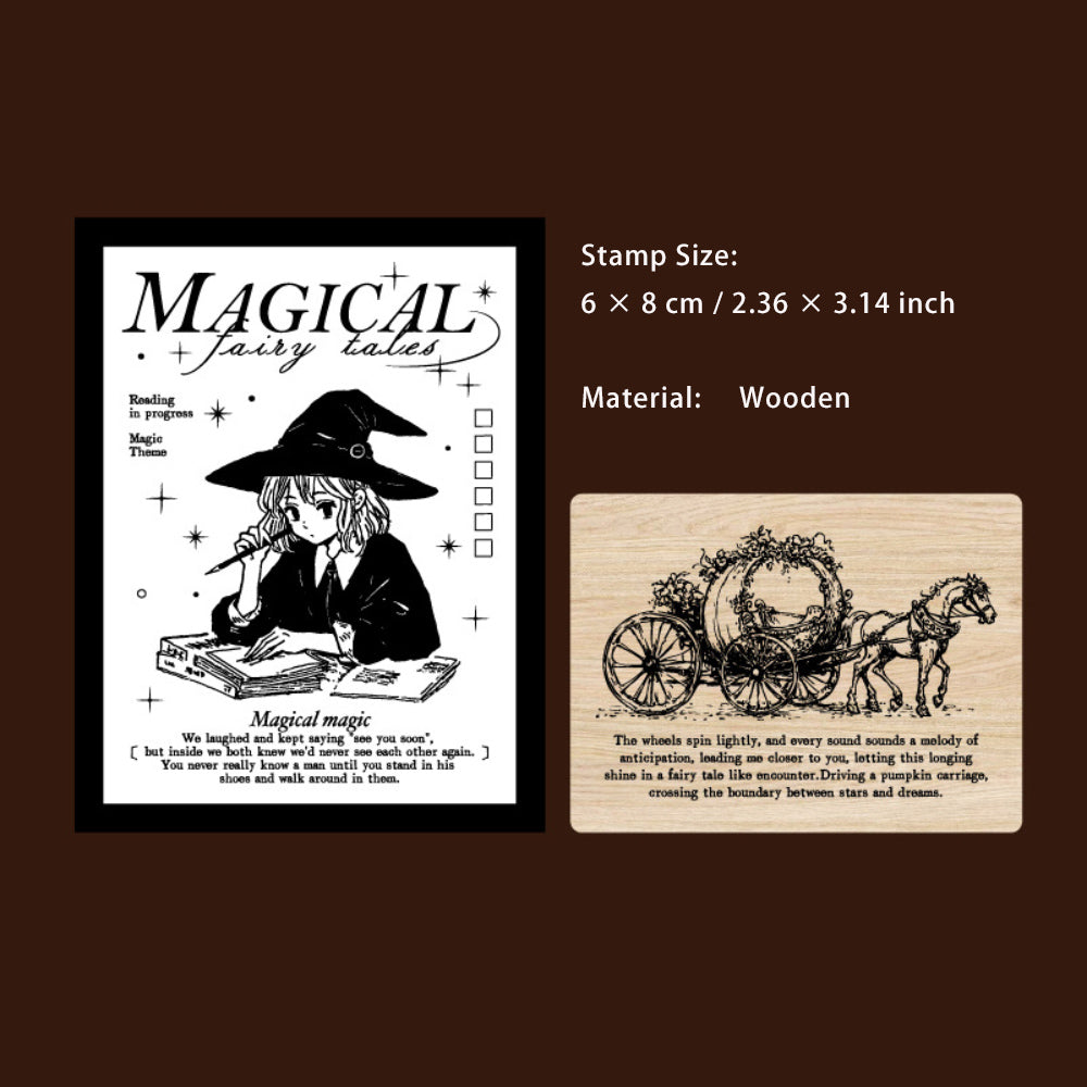 1 Pc Magic Theme Wooden Stamp MFTH