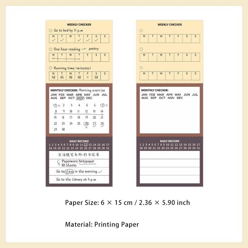 80 Pcs Planner Notepad Paper SHSB