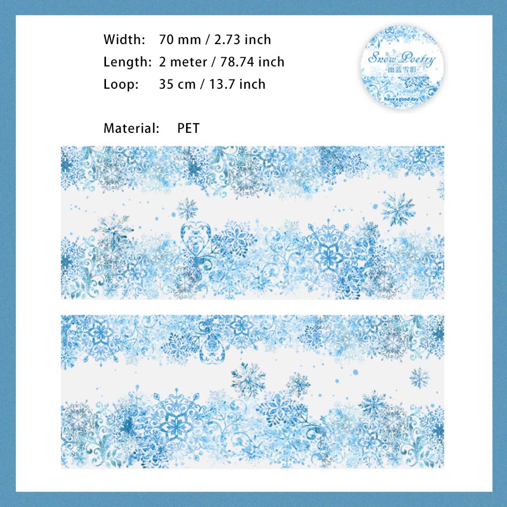 1 Roll Snowflake PET Tape NXCS