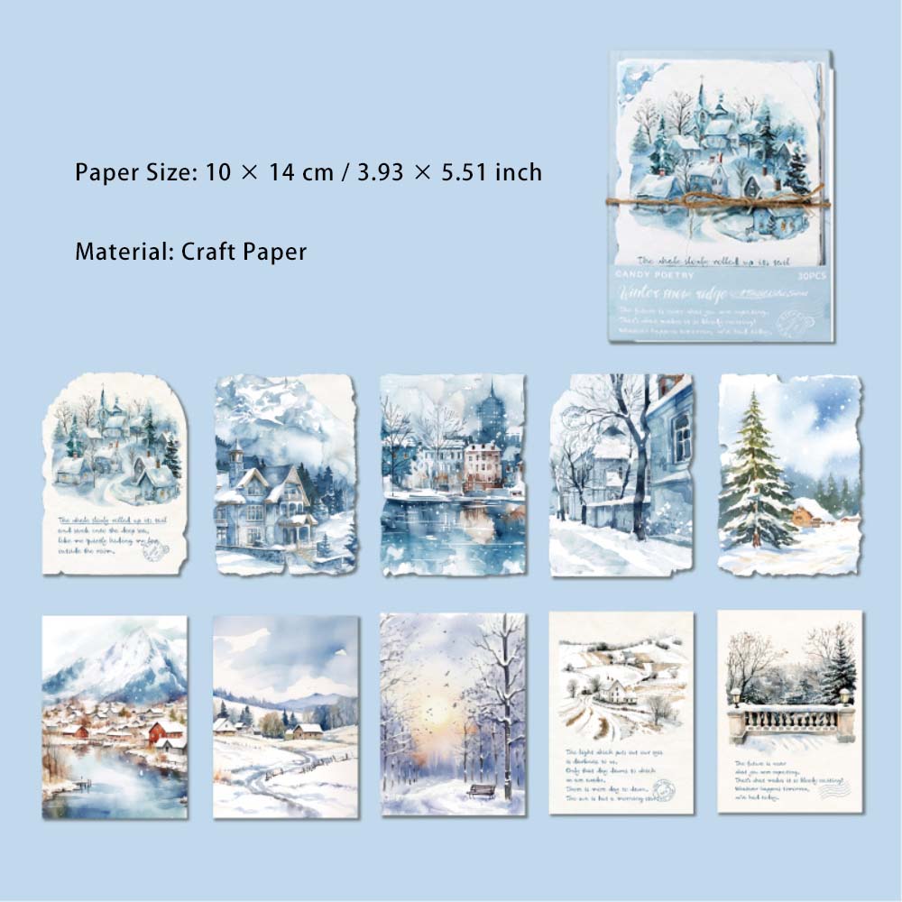30 Sheets Travel Landscape Scrapbook Paper LXBJ