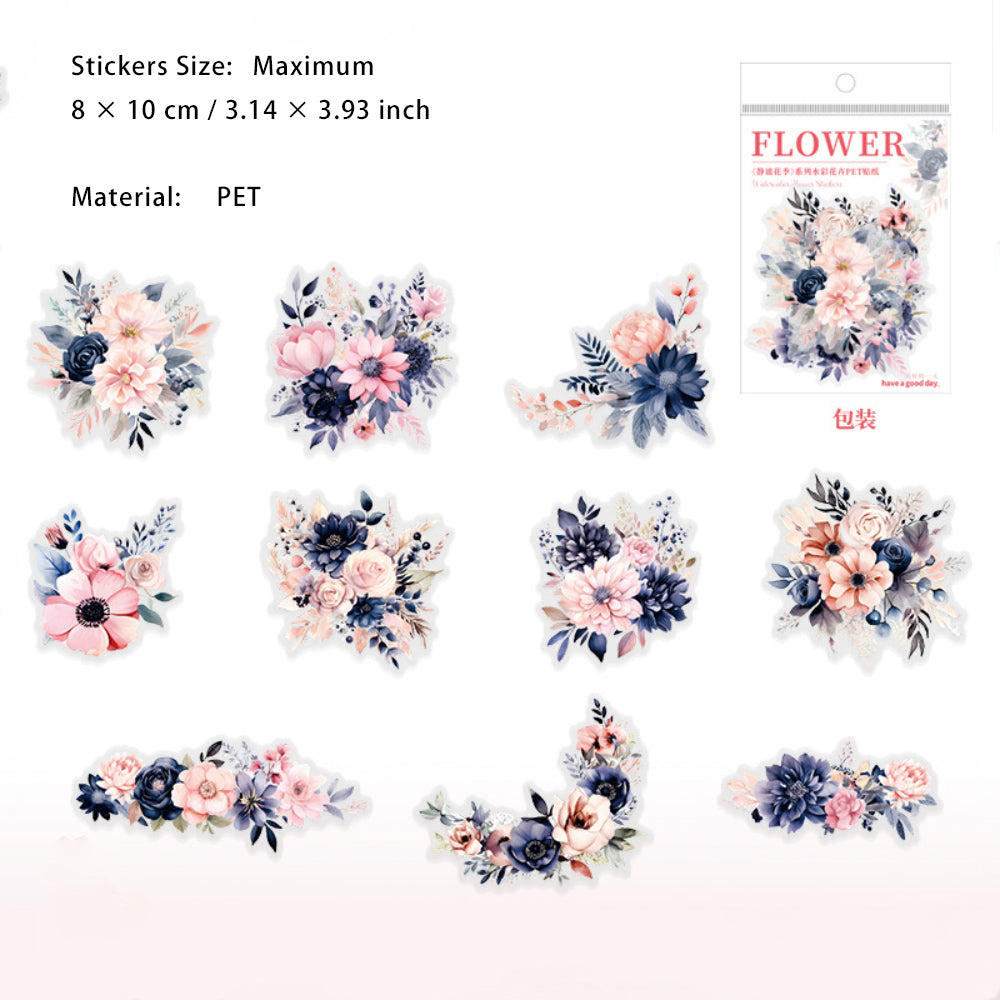 20 Pcs Flower PET Stickers JMHJ