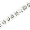 Romantic Watercolor Botanical Wreath Die-Cut PET Tape- White Flower