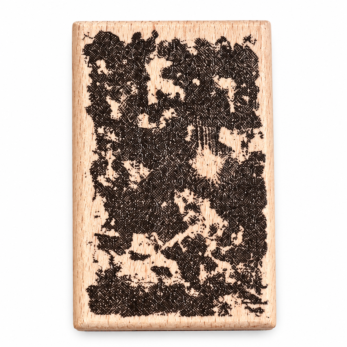 Grunge Texture Wooden Stamp on a white background