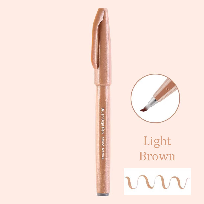 Pentel Touch Sign Pen Brush (SES15C) - Light Brown