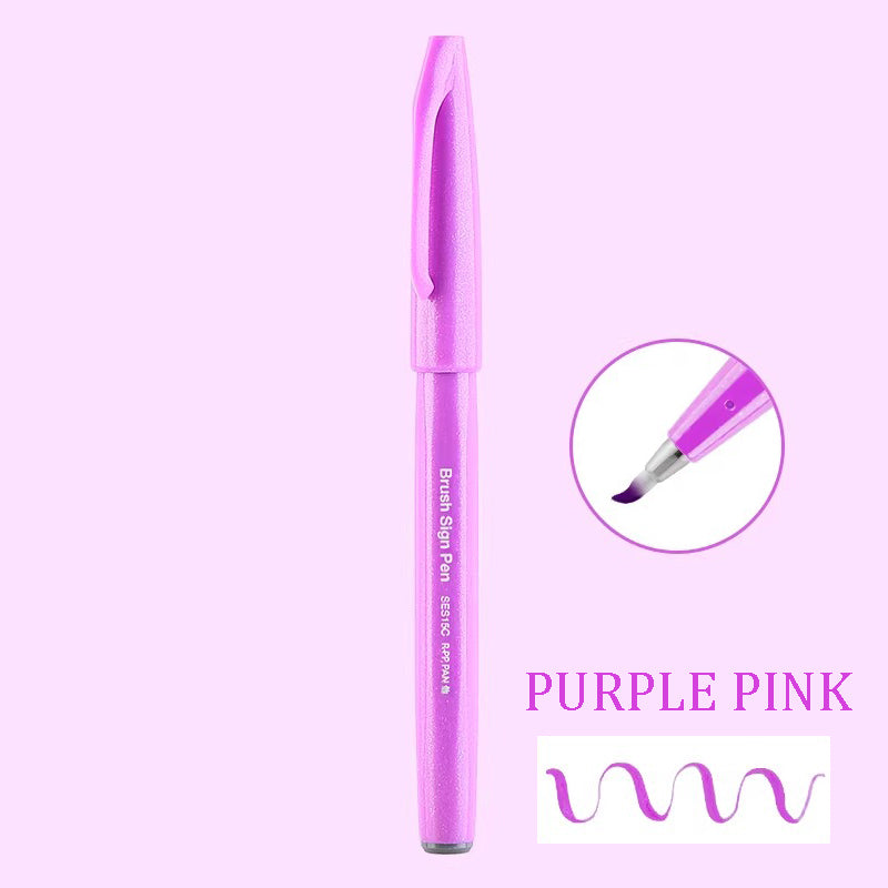 Pentel Touch Sign Pen Brush (SES15C) - Purple Pink