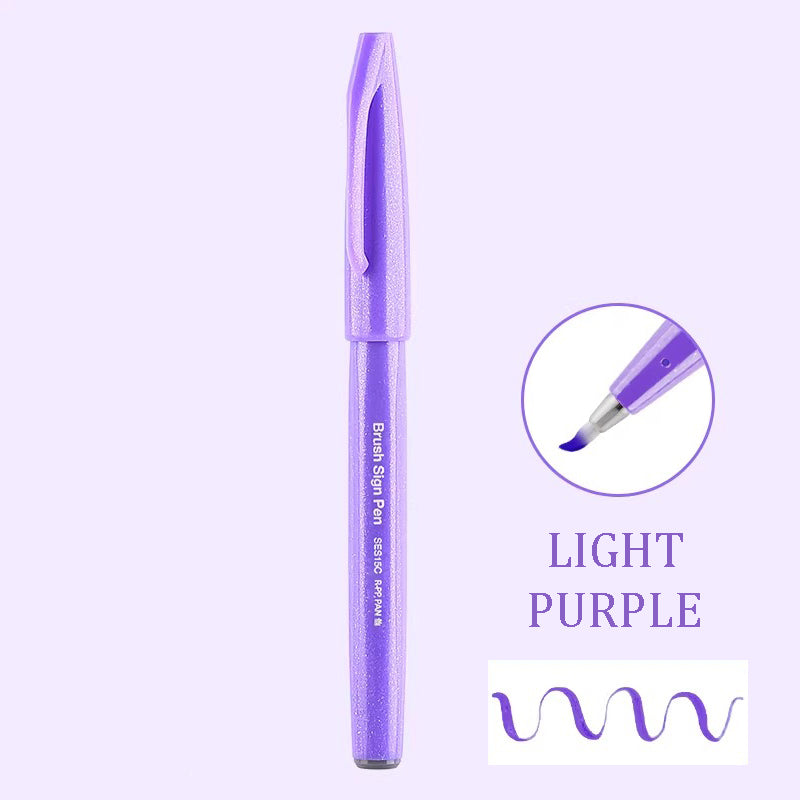 Pentel Touch Sign Pen Brush (SES15C) - Light Purple