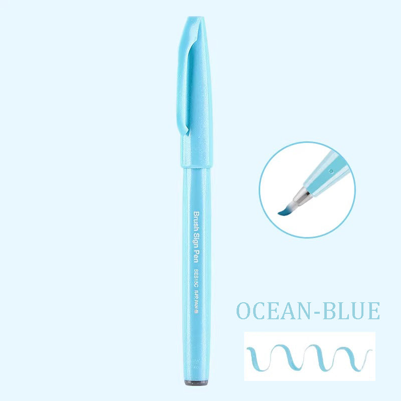 Pentel Touch Sign Pen Brush (SES15C) - Ocean Blue