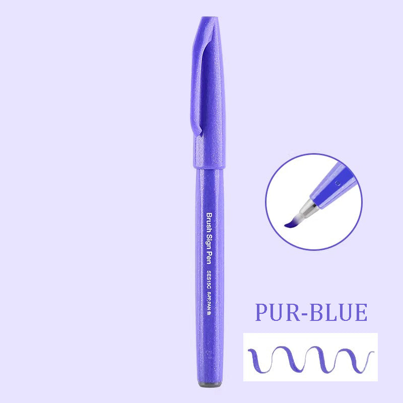 Pentel Touch Sign Pen Brush (SES15C) - Purple Blue