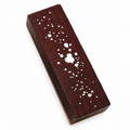 Ink Splatter Wooden Stamp on a white background
