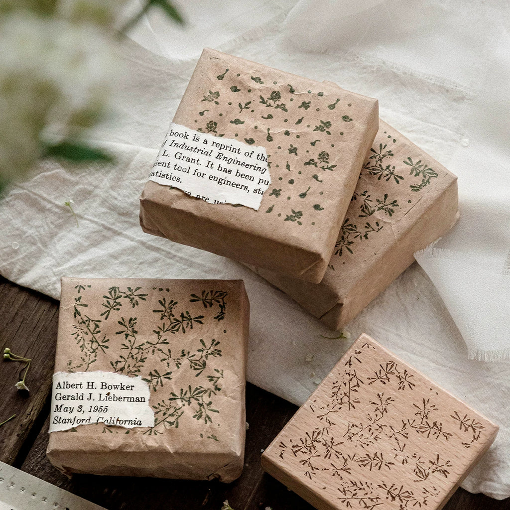 Lace fabric wooden rubber stamp product detail