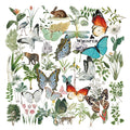 Large vintage butterfly botanical and nature self-adhesive vellum scrapbook stickers 5