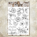 Lemon botanical silicone stamp set