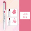 Zebra Mildliner WKT7 Double-Sided Highlighter - Mild Light Red