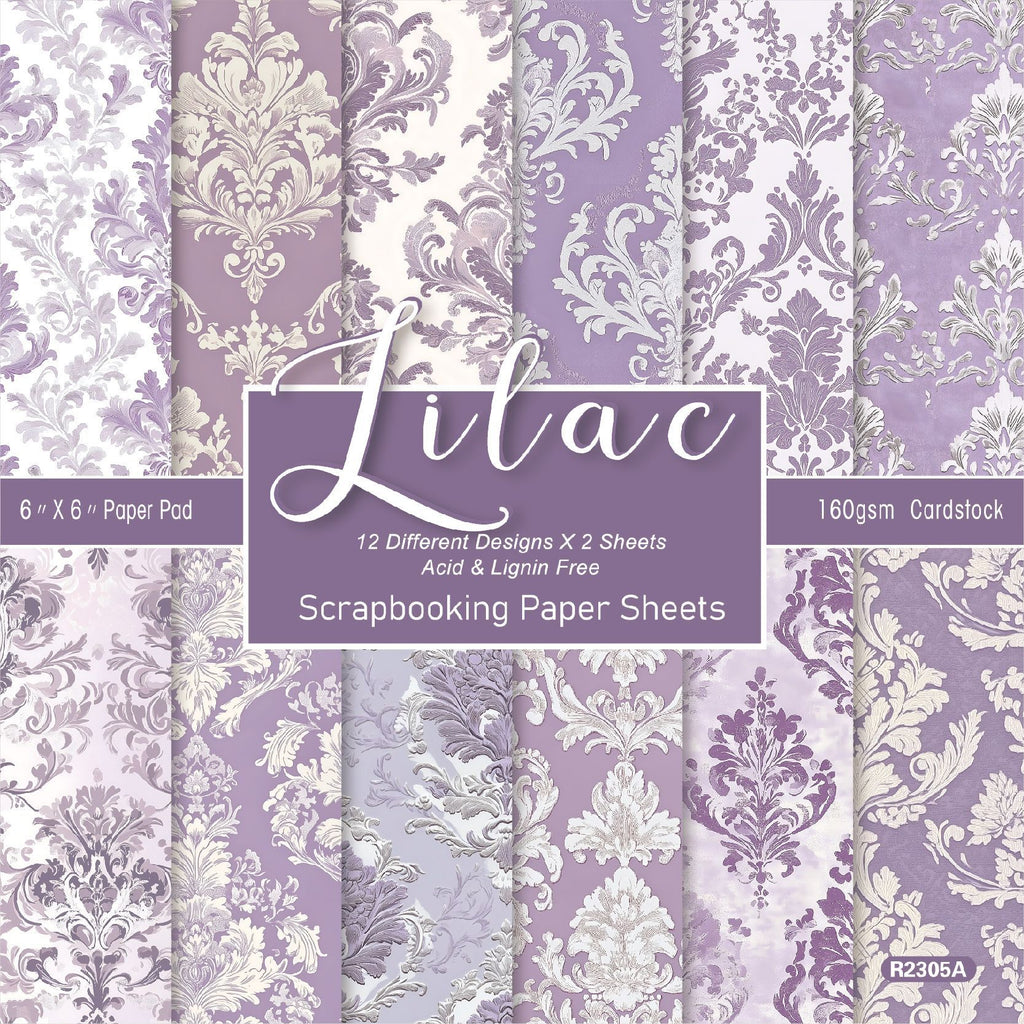 Lilac scrapbook paper pad product view