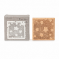 Misty star flash wooden rubber stamp with retail box on white background