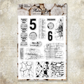 Mixed media vintage texture silicone stamp set
