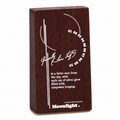Moonlight Typography Wooden Stamp on a white background