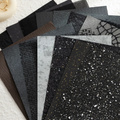 Black 15PCS mixed mesh and specialty paper assortment