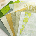 Green & Ivory 15PCS mixed mesh and specialty paper assortment