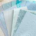 Light Blue 15PCS mixed mesh and specialty paper assortment