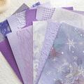 Lavender Purple 15PCS mixed mesh and specialty paper assortment