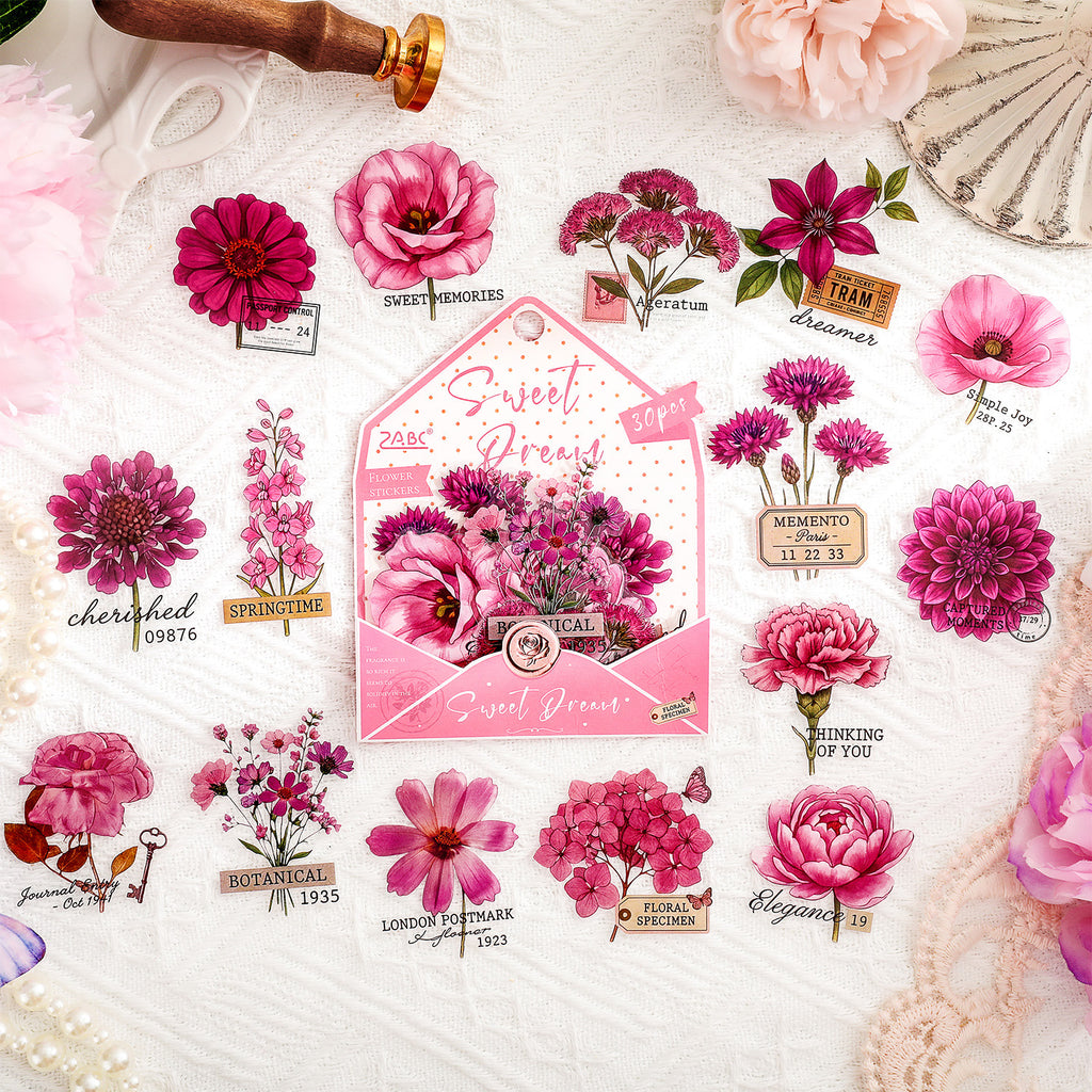 Sunflower Message PET flower stickers design detail