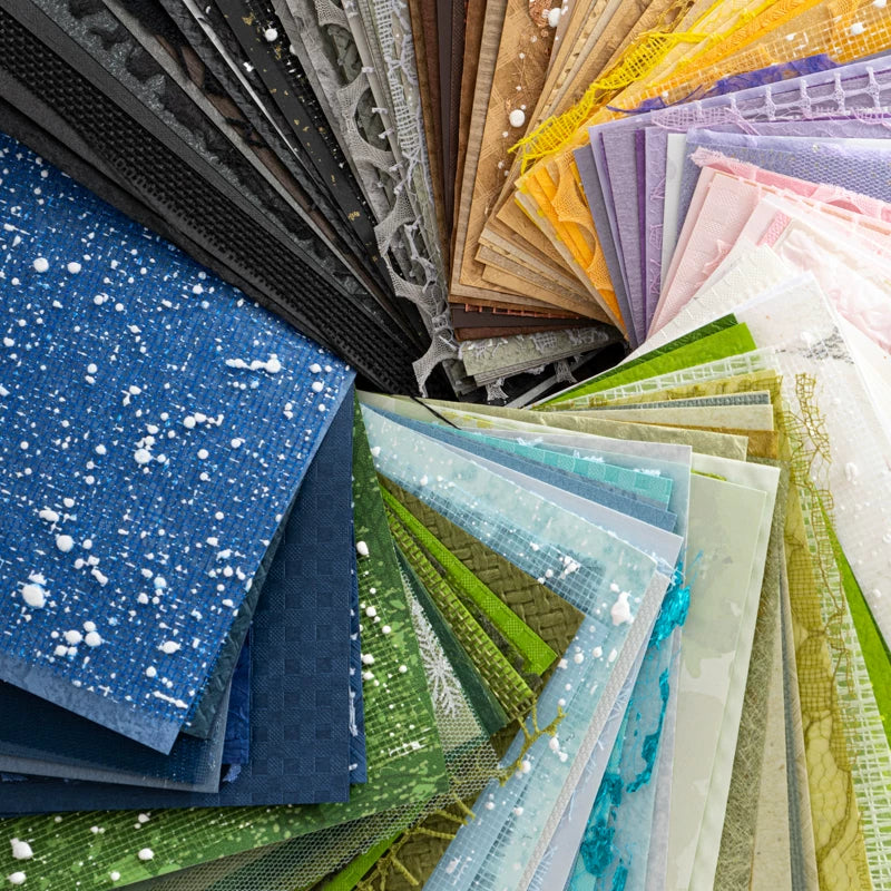White mixed mesh and specialty paper detail 1