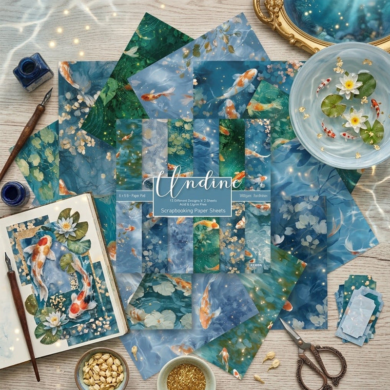 Ondine scrapbook paper pad pattern preview