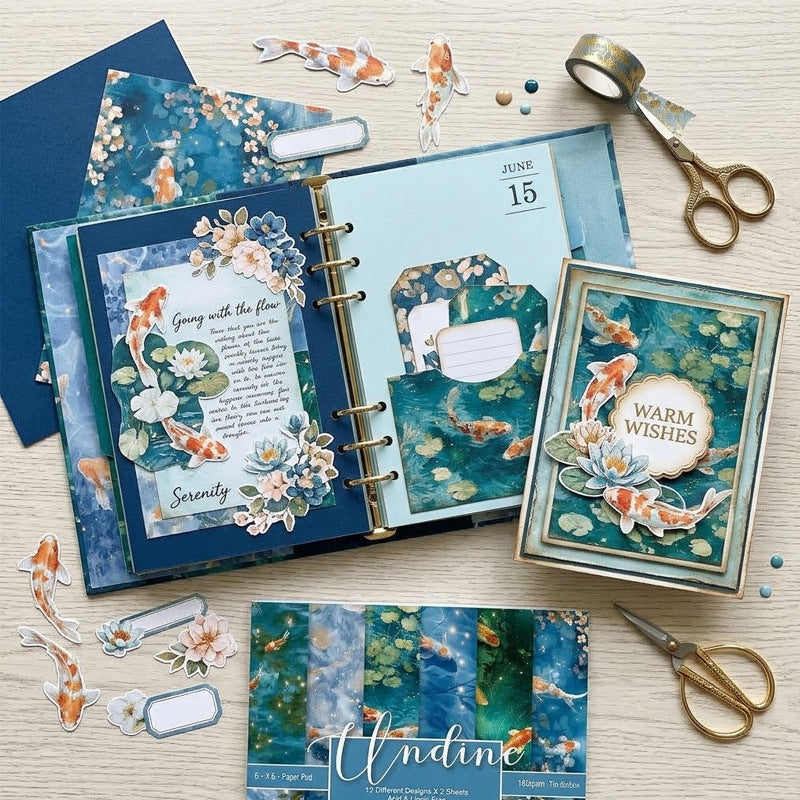 Ondine scrapbook paper pad design details